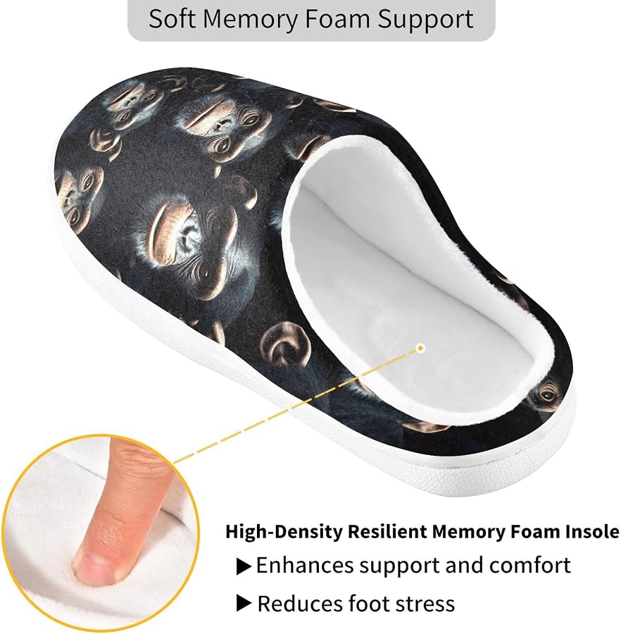 Amazon.com | UMIRIKO Cute Monkey Slippers for Women Men Indoor